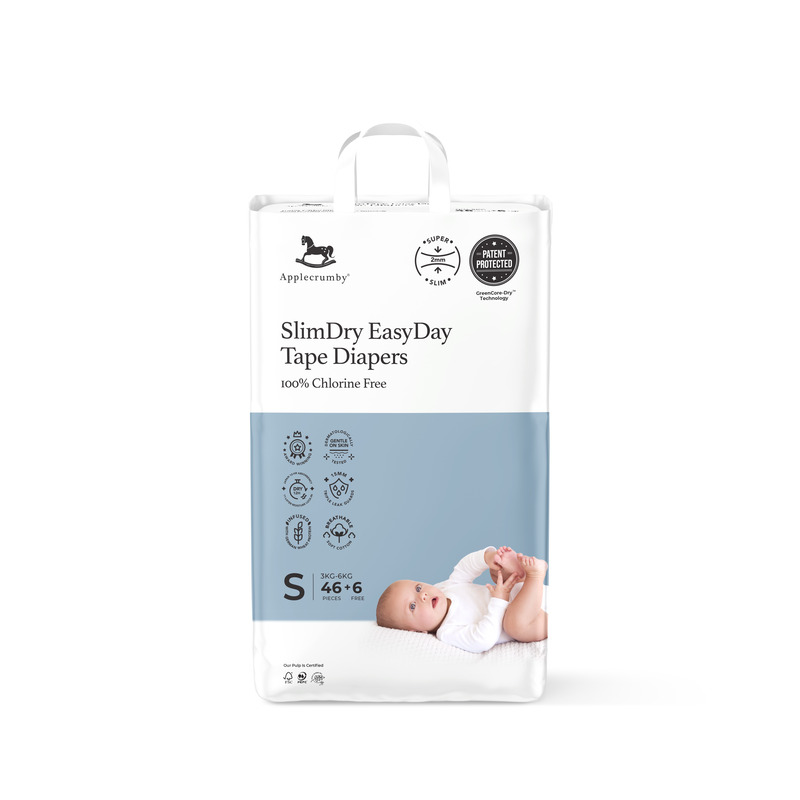 Applecrumby SlimDry EasyDay Mega-Tape Diapers